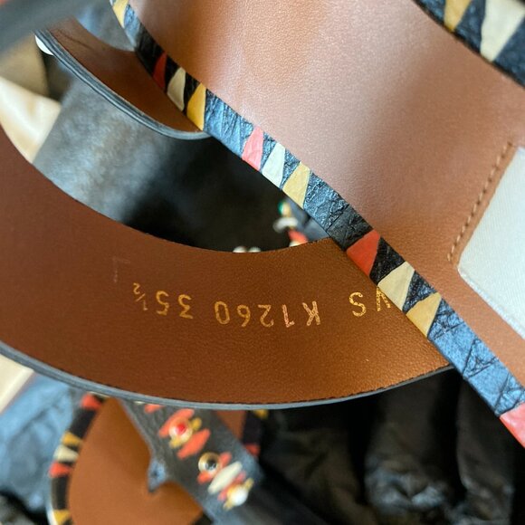 NEW VALENTINO Runway Tribal Stud Sandals | Boho Flat Sandals for Summer - Picture 13 of 16
